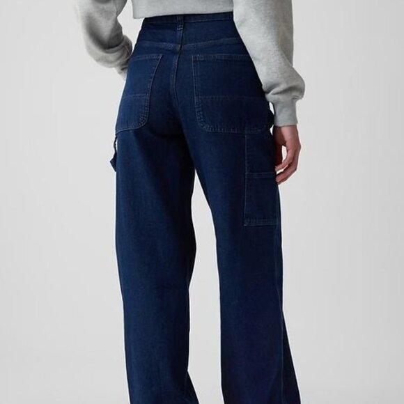 90's Wide Leg Carpenter Jeans in Med Wash sz 32 - Picture 1 of 13